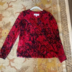 Fifteen Twenty Red and Black Long sleeve shirt